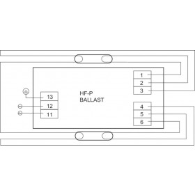 Ballast Ηλεκτρονικό Για 2 Λάμπες Φθορίου T5 54W ή PL-L 55W HF-Performer PHILIPS