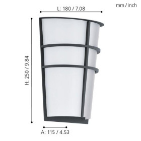 Απλίκα LED 5W 3000k Ανθρακί Και Λευκό Breganzo 94138 EGLO