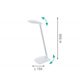 Φωτιστικό Γραφείου LED 4.5W 4000k Λευκό Cajero 95695 EGLO
