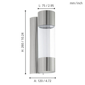 Απλίκα LED 7.4W 3000k Inox Robledo 96013 EGLO