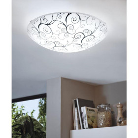 Πλαφονιέρα LED 11W 3000k Λευκό Και Μαύρο Margitta1 96117 EGLO