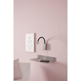 Σπότ Επίτοιχο LED 3.8W 3000k Μαύρο Και Νίκελ Tazzoli 96567 EGLO