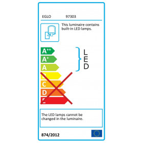 Πλαφονιέρα LED 11w 3000k Μαύρο Melzo IP44 97303 EGLO