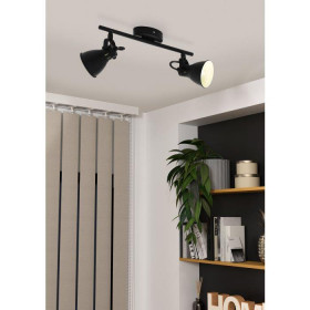 Σποτ Οροφής Δίφωτο GU10 Μαύρο Seras2 98398 EGLO