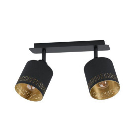 Σποτ Οροφής Δίφωτο E27 Μαύρο Και Χρυσό Esteperra 99277 EGLO