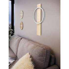 Απλίκα LED 12W 3000k Ξύλο Και Μαύρο Boyal 99466 EGLO