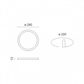 Πάνελ LED Χωνευτό 24W 3000K Στρογγυλό Λευκό 5216 SPOTLIGHT