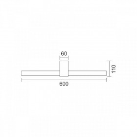 Απλίκα Μπάνιου LED 14W 3000k Μαύρο 6522 SPOTLIGHT