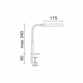 Φωτιστικό Γραφείου LED 10W 3000K-6000K Μαύρο Με Μέγγενη 6703 SPOTLIGHT