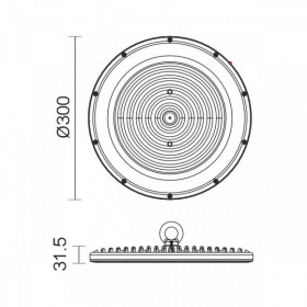 Φωτιστικό HIGH BAY LED 150W 6000k Γκρι 6733 SPOTLIGHT