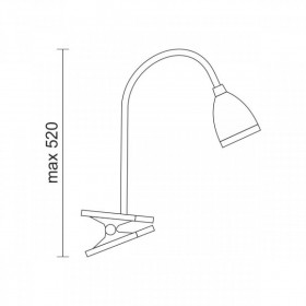 Φωτιστικό Γραφείου LED 5W 4000K Μαύρο Με Τσιμπίδα 7064 SPOTLIGHT