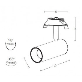 Σπότ Χωνευτό LED 7W 3000k Μαύρο 180017 ZAMBELIS