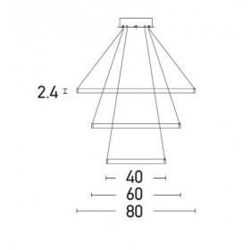 Φωτιστικό LED 135W 3000k Χαλκός 180031 ZAMBELIS