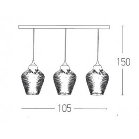 Φωτιστικό Τρίφωτο E27 Μαύρο Και Διάφανο 19242 ZAMBELIS