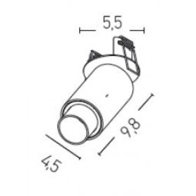Σπότ Χωνευτό LED 11W 3000k Λευκό Και Μαύρο 1928 ZAMBELIS