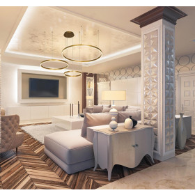 Φωτιστικό LED 136W 3000k Χρυσό 1956-D ZAMBELIS