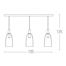 Φωτιστικό LED 15W 3000k Μαύρο Και Φυμέ 1970 ZAMBELIS