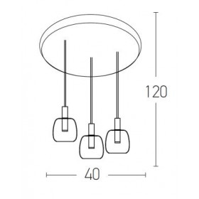 Φωτιστικό LED 15W 3000k Μαύρο Και Φυμέ 1971 ZAMBELIS