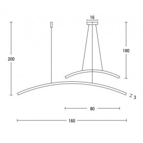 Φωτιστικό LED 48W 3000K Μαύρο 20130 ZAMBELIS