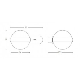 Απλίκα LED 5.6W 3000k Λευκό 20167 ZAMBELIS