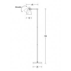 Φωτιστικό Δαπέδου E27 Χρυσό Και Μαύρο 20216 ZAMBELIS