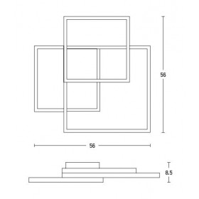 Φωτιστικό LED 42W 3000k Λευκό 2024 ZAMBELIS