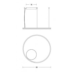 Φωτιστικό LED 42W 3000k Μαύρο 20260 ZAMBELIS