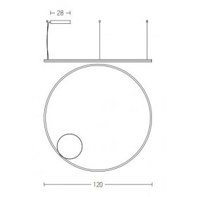 Φωτιστικό LED 84W 3000k Μαύρο 20264 ZAMBELIS
