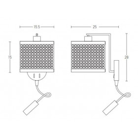 Απλίκα Ε27 & LED 3W 3000k Μαύρο Και Φυσικό 20355 ZAMBELIS