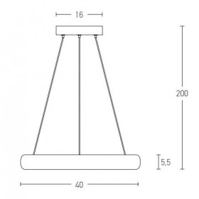 Φωτιστικό LED 30W 3000k Χρυσό 2046 ZAMBELIS