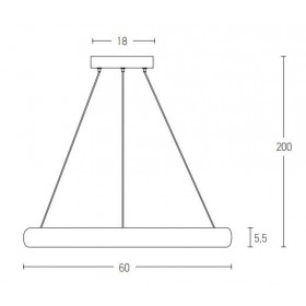 Φωτιστικό LED 50W 3000k Χρυσό 2054 ZAMBELIS