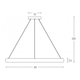 Φωτιστικό LED 60W 3000k Μαύρο 2060 ZAMBELIS