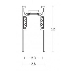 Ράγα Φωτισμού Μαγνητική 3 Μέτρων Μαύρο 2082B-3 ZAMBELIS
