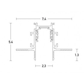 Ράγα Φωτισμού Μαγνητική Trimless 2 Μέτρων Μαύρο 2083B-2 ZAMBELIS