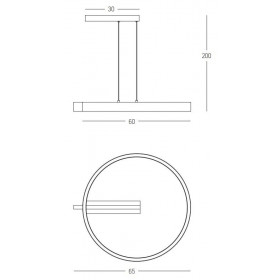 Φωτιστικό LED 41W 3000k Μαύρο Και Χρυσό 22011 ZAMBELIS