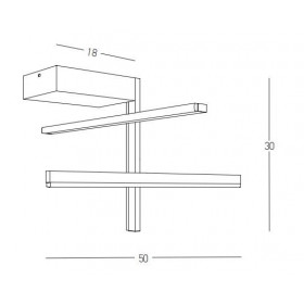 Φωτιστικό LED 25W 3000k Μαύρο 22025 ZAMBELIS