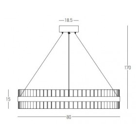 Φωτιστικό LED 68W 3000k Χρυσό Και Διάφανο 22040 ZAMBELIS