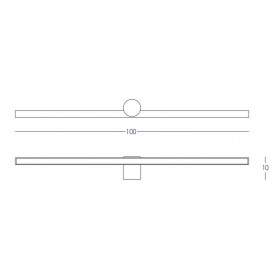 Απλίκα Μπάνιου LED 21W 3000k Μαύρο 22126 ZAMBELIS