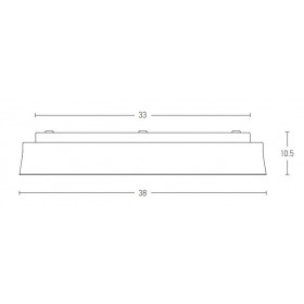 Πλαφονιέρα LED 20W 3000k Μαύρο 22128 ZAMBELIS