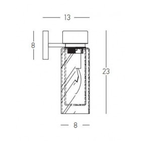 Απλίκα E14 Μαύρο Και Ορείχαλκος 22135 ZAMBELIS