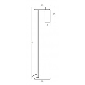 Φωτιστικό Δαπέδου E14 Μαύρο Και Ορείχαλκος 22136 ZAMBELIS
