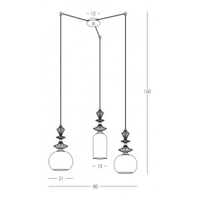 Φωτιστικό Τρίφωτο E27 Πολύχρωμο 22152 ZAMBELIS