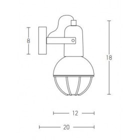 Απλίκα E27 Καφέ Και Λευκό 22193 ZAMBELIS