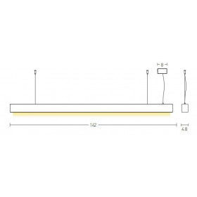Φωτιστικό LED 45W 3000k Μπρονζέ 22210 ZAMBELIS