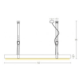 Φωτιστικό LED 45W 3000k Μπρονζέ Και Μαύρο 22211 ZAMBELIS