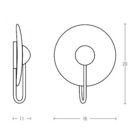 Απλίκα LED 3W 3000k Καφέ Και Λευκό 22221 ZAMBELIS