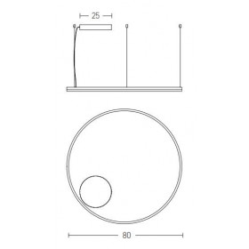Φωτιστικό LED 57W 3000k Χρυσό 22240 ZAMBELIS