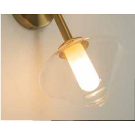 Απλίκα Δίφωτη G9 Χρυσό Και Διαφανό 23022 ZAMBELIS