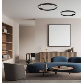 Πλαφονιέρα LED 37W 3000k Μαύρο 23025 ZAMBELIS