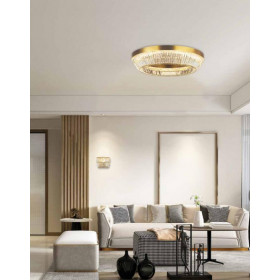 Φωτιστικό LED 55W 3000k Ορείχαλκος Και Διάφανο 23049 ZAMBELIS